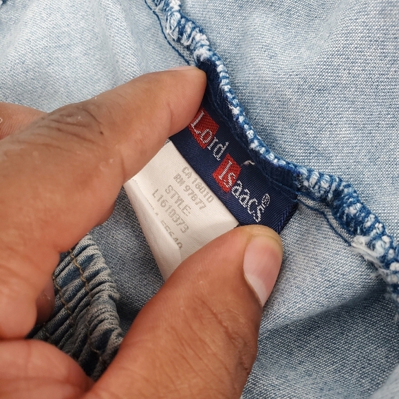 Vintage Lord Isaacs Denim Culotte Shorts 22W Elastic Waist Light Wash Plus Size - Picture 6 of 8